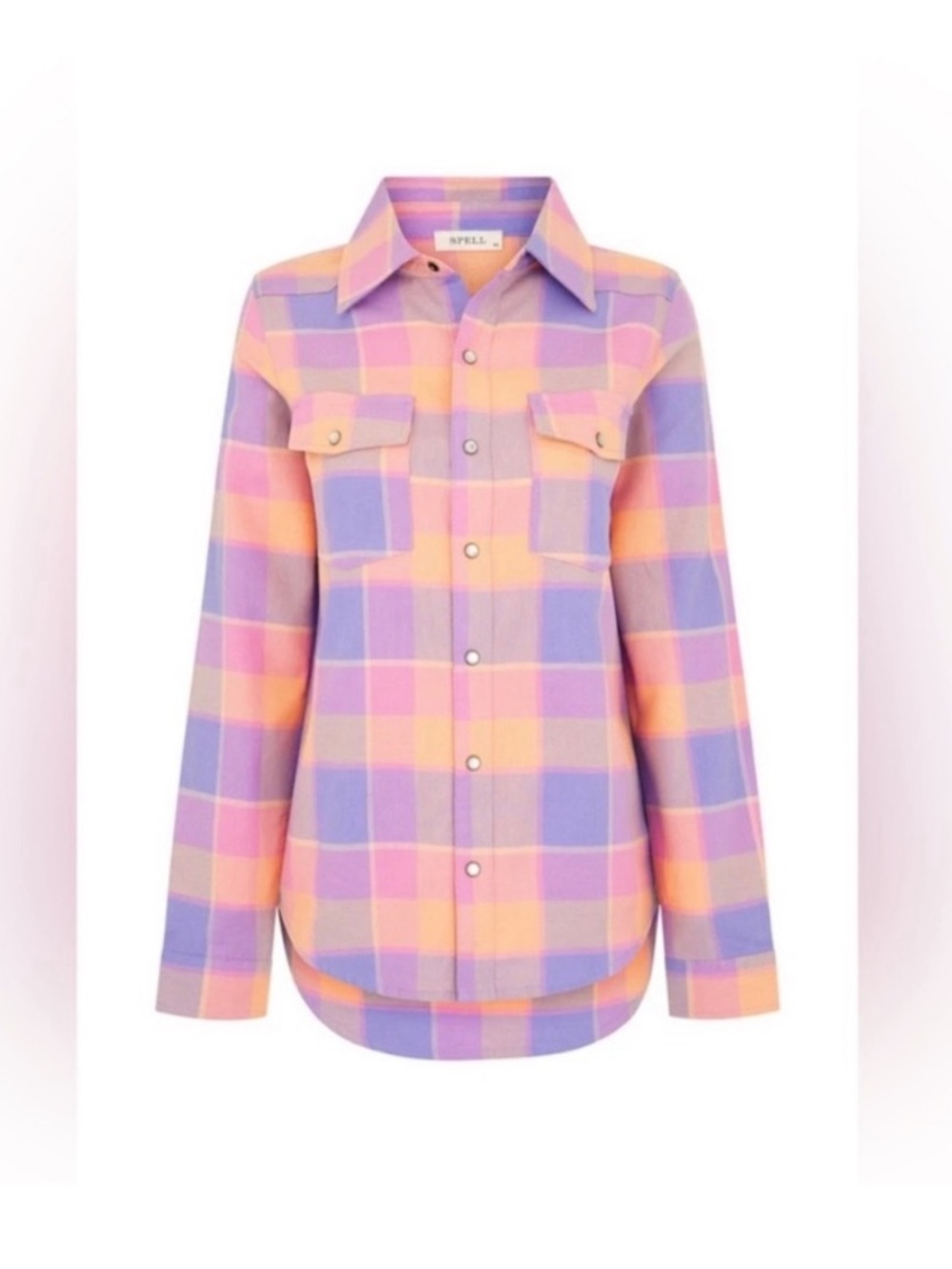 ⚡️SOLD⚡️ Spell Wyatt Flannel Shirt - Pastel sz L - Picture 4 of 10